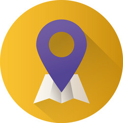 pin pointer location block style icon vector image