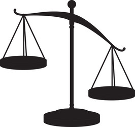Scale of Justice Icon Vector Image