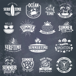 summer designs on tropical beach background Vector Image
