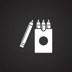 Writing related icon on background for graphic vector