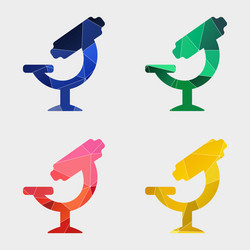 Abstract Microscope Icon - Triangle vector image