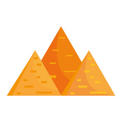 Isolated old egyptian pyramids icon Royalty Free Vector