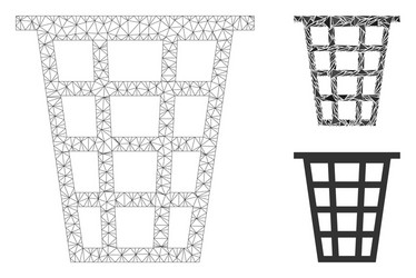 junk mesh network model and triangle mosaic vector image