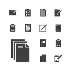 13 notepad icons vector