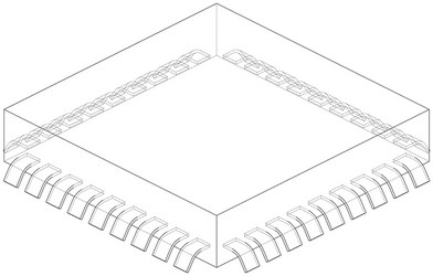 3d microchip rendering vector image