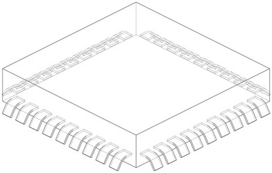 3d microchip rendering vector