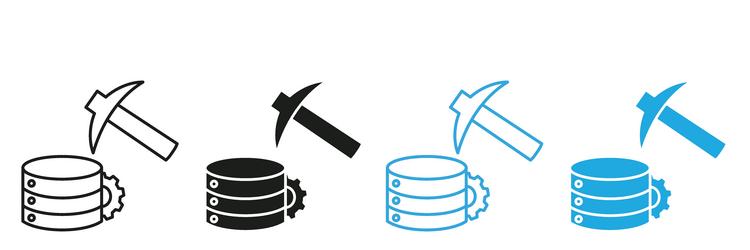 advanced data processing and database management vector image