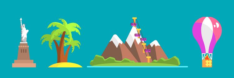 flat travel and tourism object element design vector image