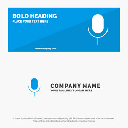 mic microphone basic ui solid icon website banner vector image