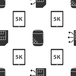 Set sim card voice assistant and tablet with text vector