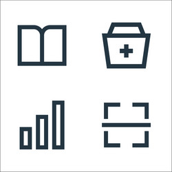 user interface line icons linear set quality vector image