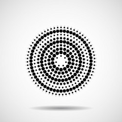 abstract dotted circles dots in circular form vector image
