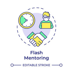 flash mentoring multi color concept icon vector image