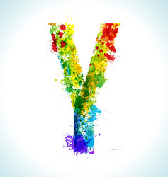 gradient splashes font vector image
