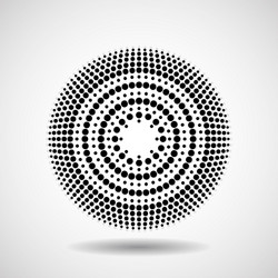 abstract dotted circles dots in circular form vector image