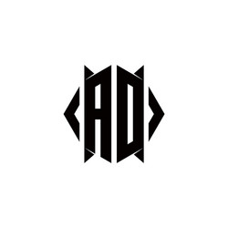 Da logo monogram with triangle shape designs Vector Image