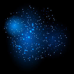 Blue particle abstract background light vector