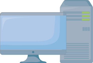 computer desktop isolated icon vector image
