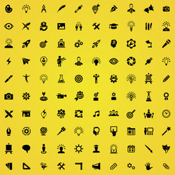 creative process 100 icons universal set for web vector image
