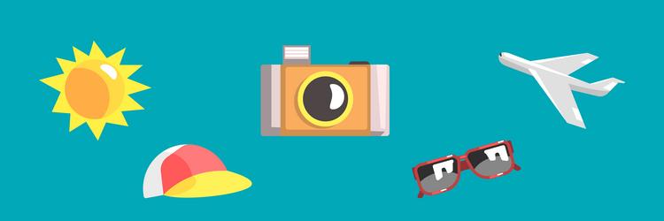 flat travel and tourism object element design vector image