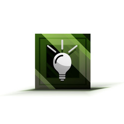 light bulb new idea concept web button vector image