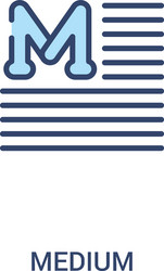 medium concept 2 colored icon simple line element vector image