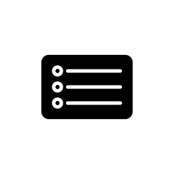 menu list button icon isolated on white background vector image
