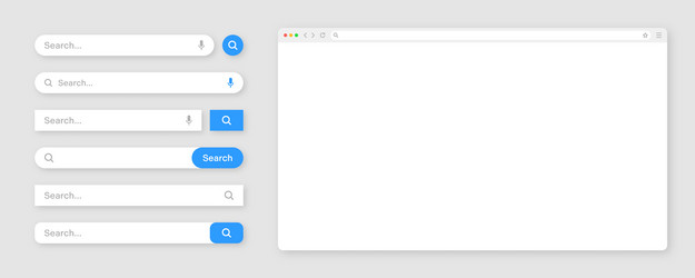 Modern Browser Window with Search Bar vector image