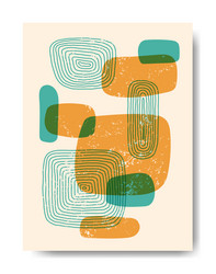poster with abstract geometric patterns vector image
