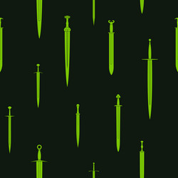 seamless pattern with ancient swords vector image