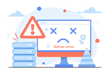 Server Error Concept - Web Failure vector image