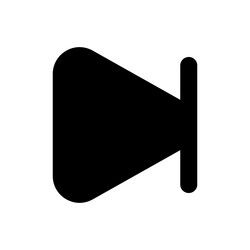 skip next button black glyph ui icon vector image