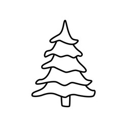 tree sign isolated on white background fir icon vector image