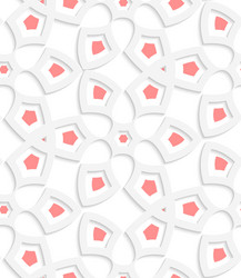 white geometrical floristic net seamless pattern vector image