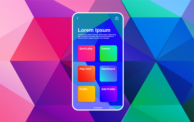 app or game interface design with smart device vector image