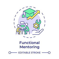 functional mentoring multi color concept icon vector image