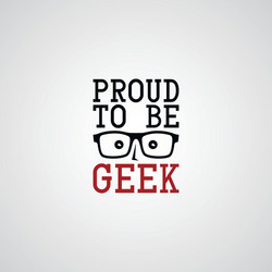 geek nerd guy vector image