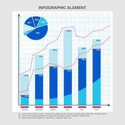 graphic design for business pie chart table vector image