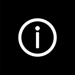 info icon for simple flat style ui design vector image