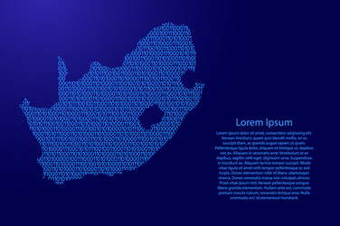 South africa map abstract schematic from blue vector