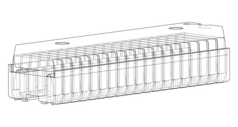 3d microchip rendering vector