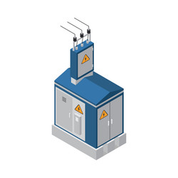 High voltage electrical transformer and isolator Vector Image
