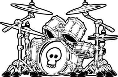 Drum kit Royalty Free Vector Image - VectorStock