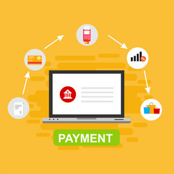 concept online and mobile payments for web page vector image