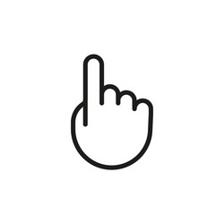 Finger mouse cursor for ui button design click vector