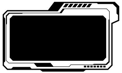 hud frames black user interface elements design vector image