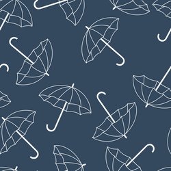 Seamless pattern with umbrellas vector