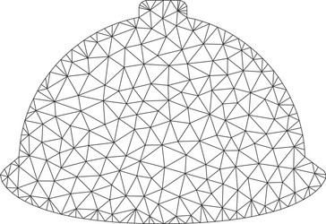 Builder helmet polygonal frame mesh vector