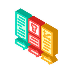 data processing pipeline ai integration isometric vector image