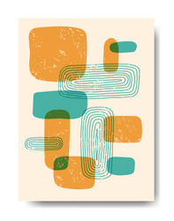 poster with abstract geometric patterns vector image